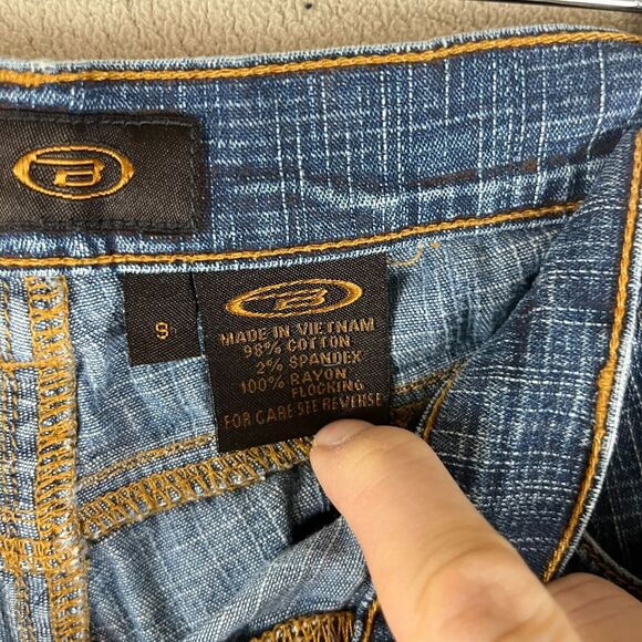 Bongo Let Me B. Jean Junior 9 Bareback Button Fly Bootcut Y2K Low Rise Flare 00s - Picture 4 of 7